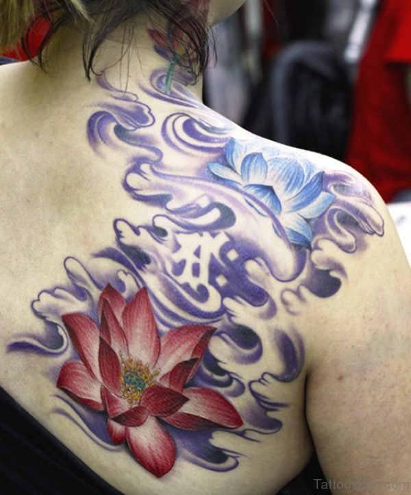 Colorful Flower Tattoo 