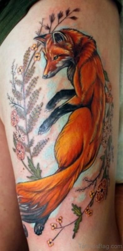 Colorful Fox Tattoo
