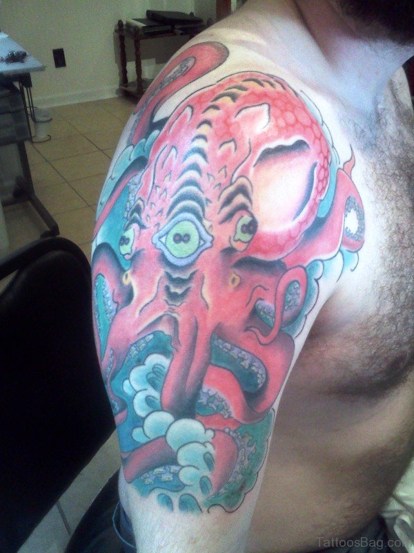 Colorful Octopus Tattoo 