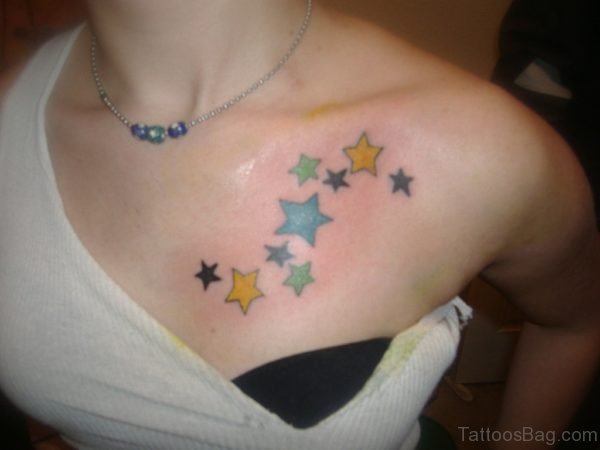 Colorful Stars Tattoo