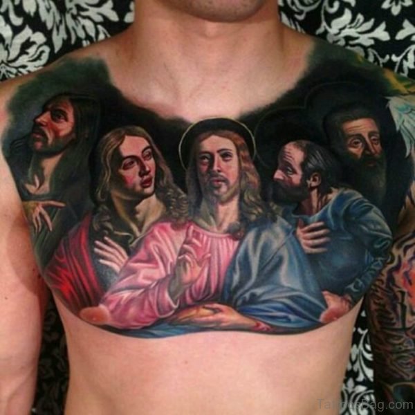 Colroed Jesus Tattoo