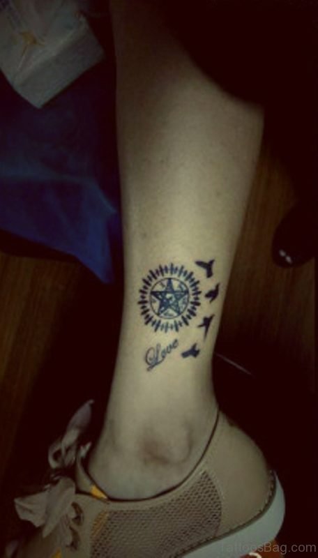 Compass And Star Tattoo
