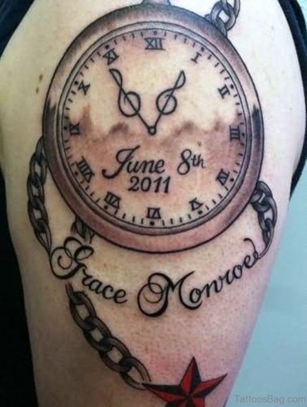 Compass Nautical Shoulder Tattoo