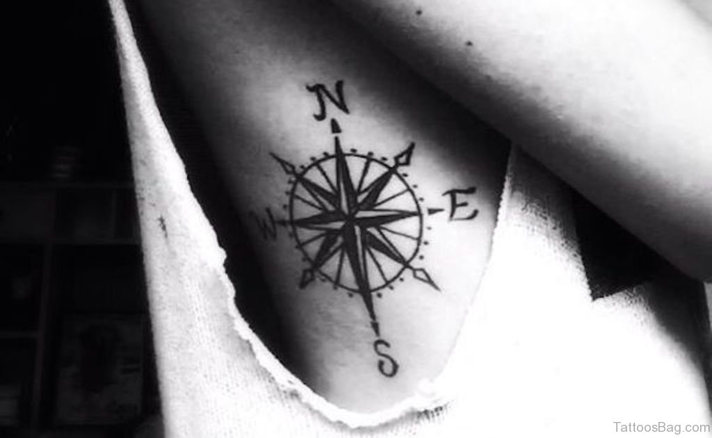 Compass Tattoo - Fun little rib piece done by @jamesnyeyo #compasstattoo  #ipswichtattoo