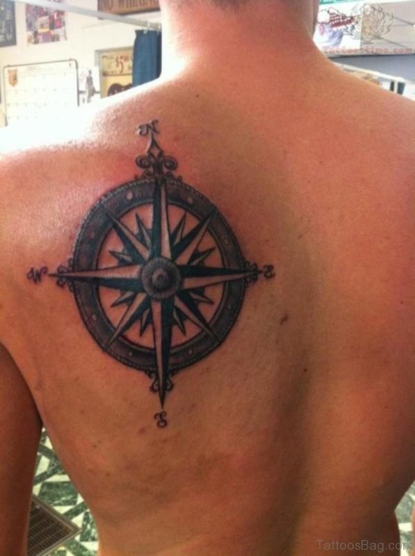 Compass Tattoo On Back