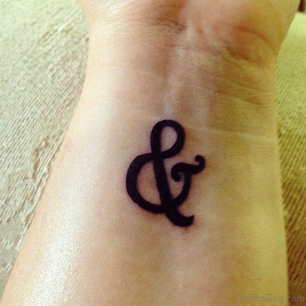 Cool Ampersand Wrist Tattoo