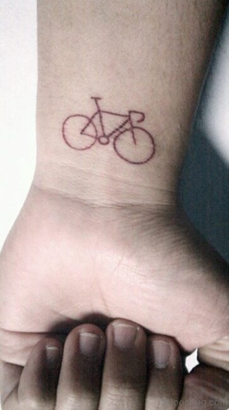 Cool Cycle Tattoo On Wrist