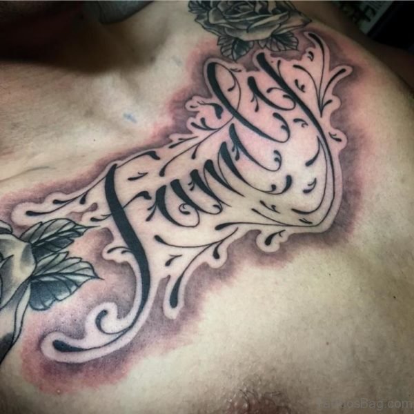 Cool Family Tattoo On Chest