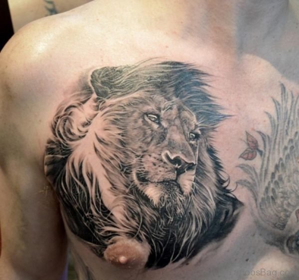 Cool Lion Head Tattoo