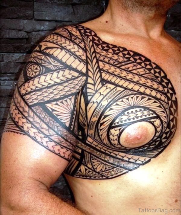 Cool Maori Shoulder Tattoo 