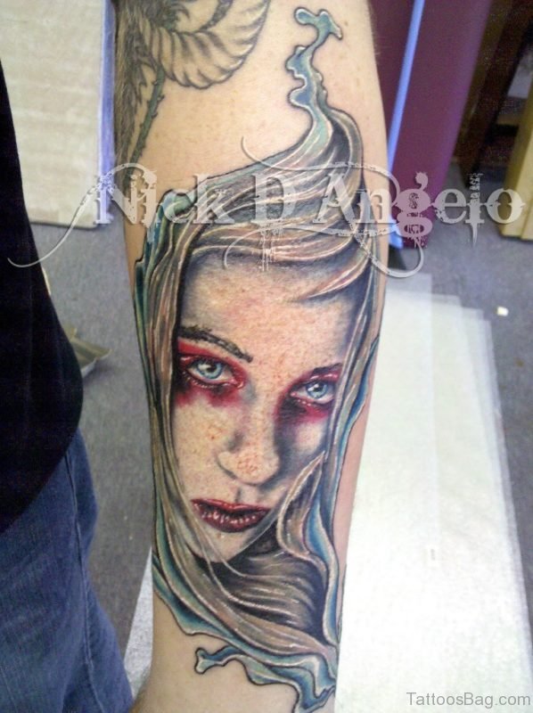 Cool Portrait Tattoo Design 