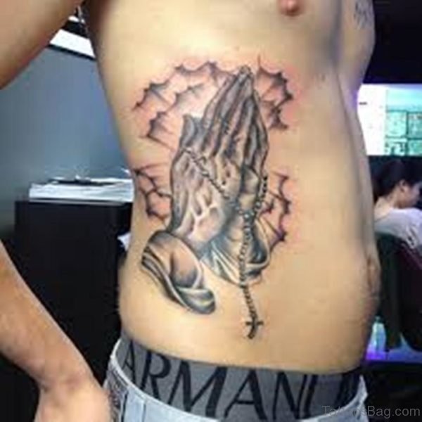 Cool Praying Hands Tattoo 