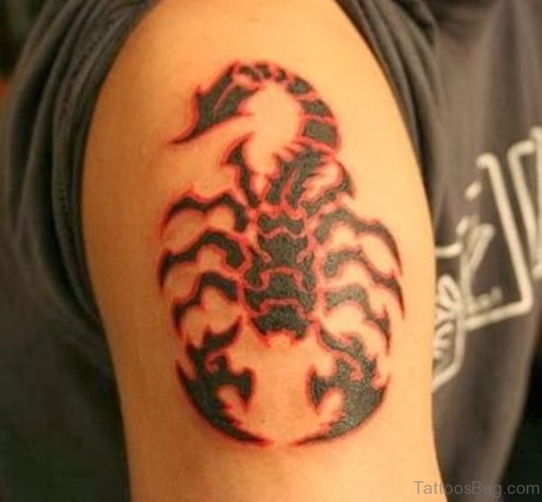 Cool Scorpion Tattoo On Shoulder 