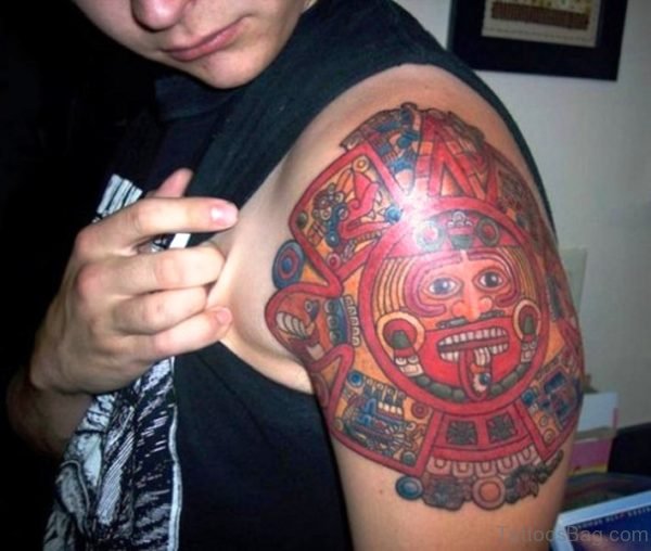 Cool Stylish Aztec Tattoo 