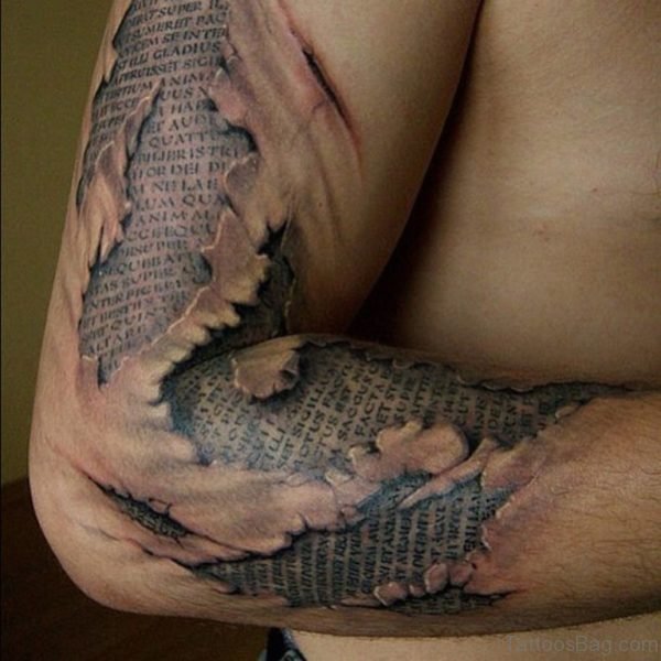 Cool Wording Tattoo Design 