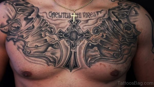 Cross And Armor Tattoo