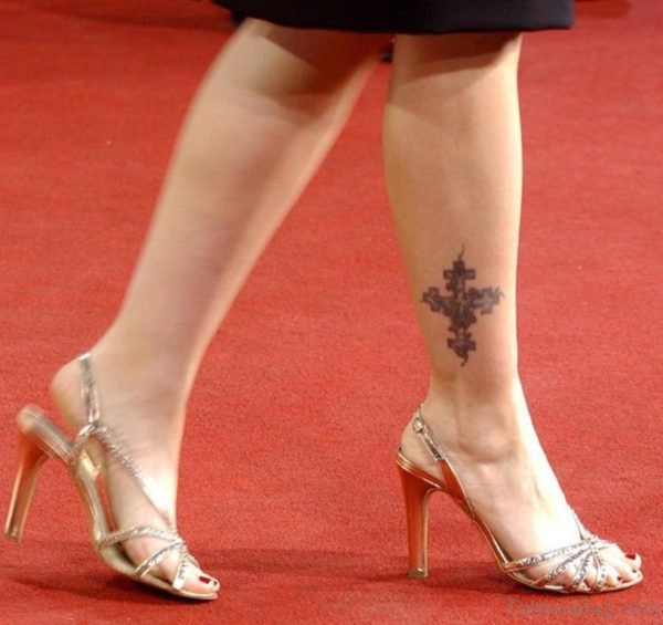 Cross Ankle Tattoo