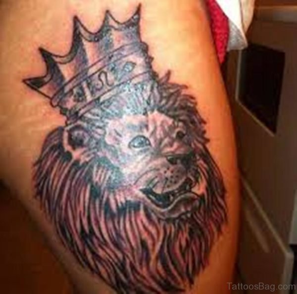 Crowned Lion Tattoo