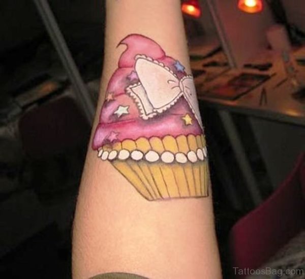 Cupcake Wrist Tattoo