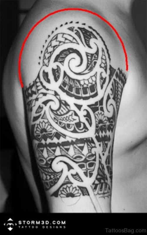 Custom Samaon Tattoo On Shoulder