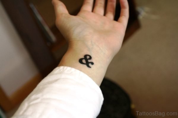 Cute Ampersand Tattoo On Wrist
