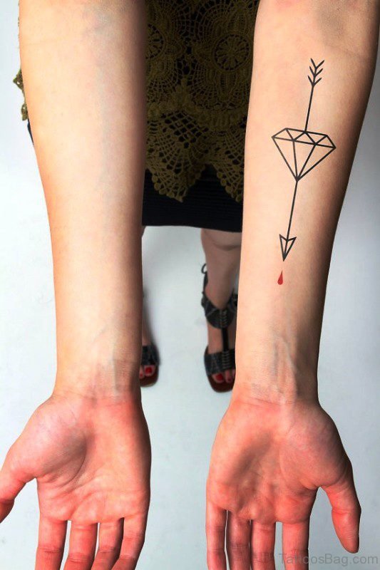 Cute Arrow Tattoo On Arm