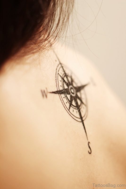 Cute Compass Tattoo