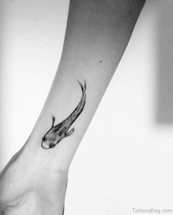 Cute Fish Tattoo On Wrist