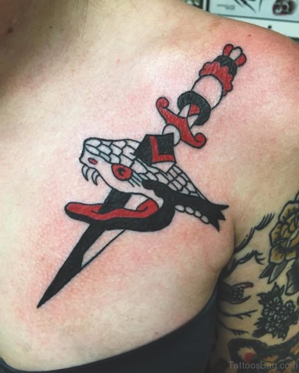 Dagger And Snake Tattoo