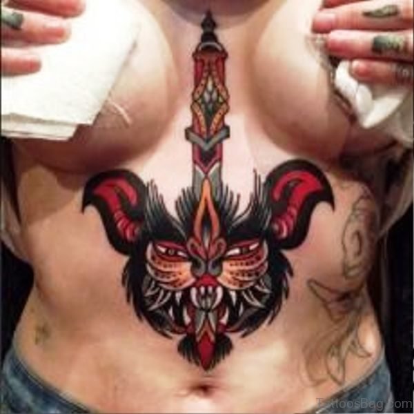 Dagger With Devil On Stomach