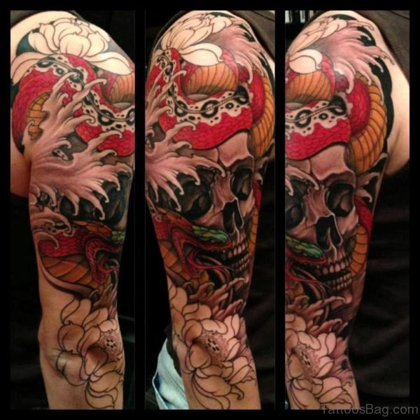 Dargon And Skull Tattoo