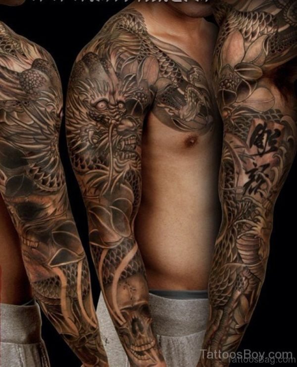 Dargon Full Sleeve Tattoo