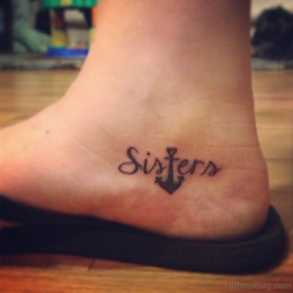 Designer Sisters Tattoo On Foot