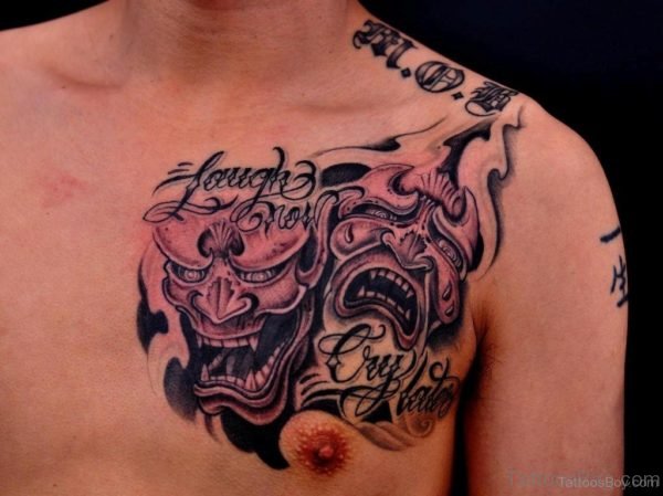 Devil Tattoo On Chest