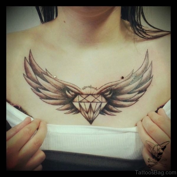 Diamond And Wings  Tattoo