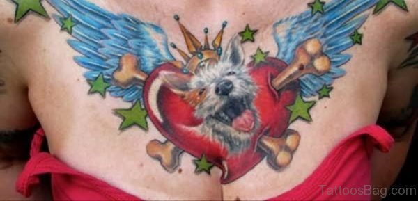 Dog And Heart Tattoo