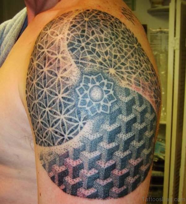 Dotwork Geometric Tattoo Design