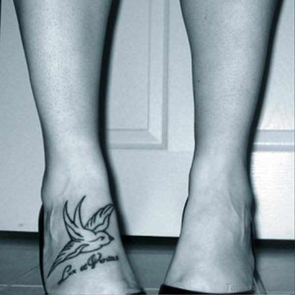 Dove Tattoo On Foot Image