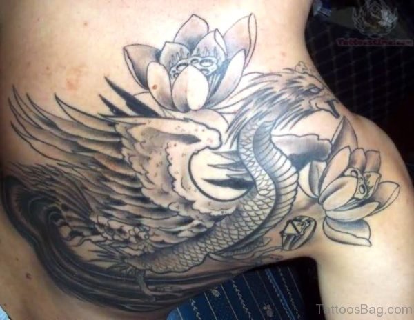 Dragon And Lotus Tattoo 