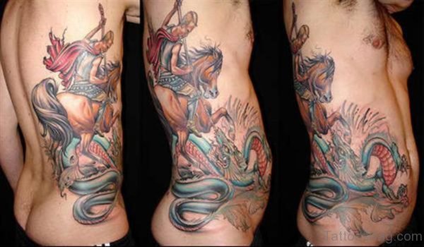 Dragon And Warrior Tattoo