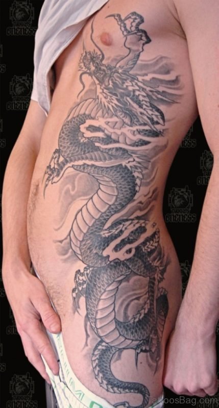 Dragon Tattoo On RIb