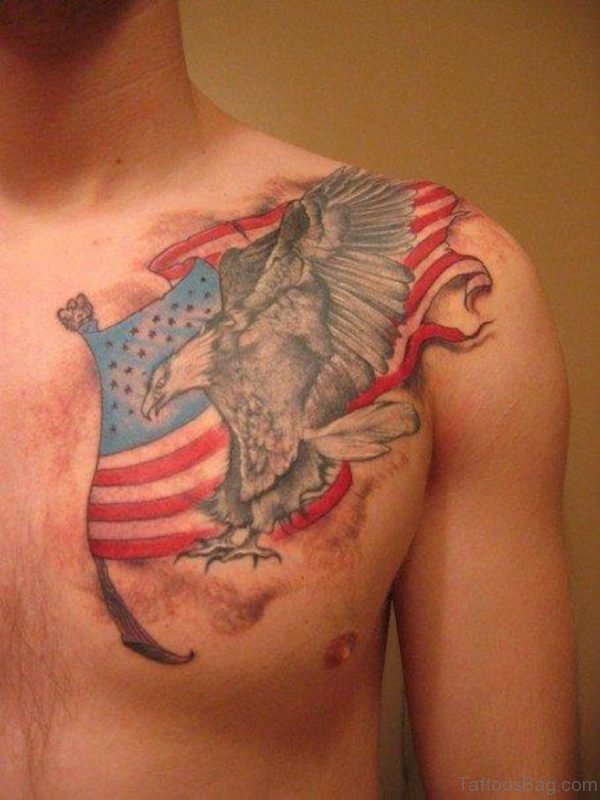 Eagle And Flag Tattoo