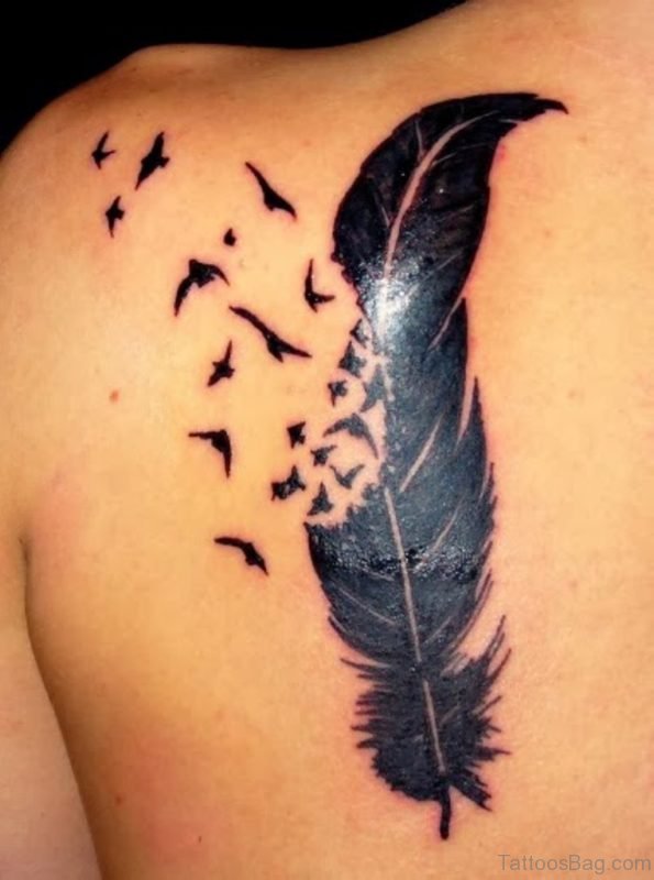 Eagle Feather Tattoo on Back