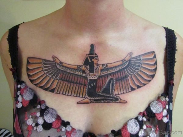 Egyptian Tattoo On Chest