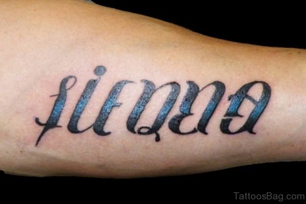 Eleagnt Ambigram Tattoo