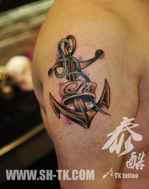 Elegant Anchor Tattoo 