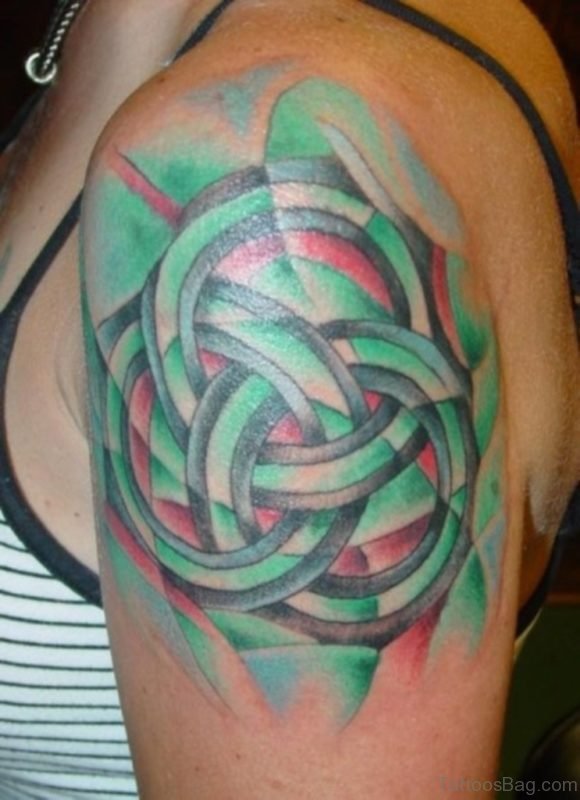 Elegant Celtic Tattoo On Shoulder