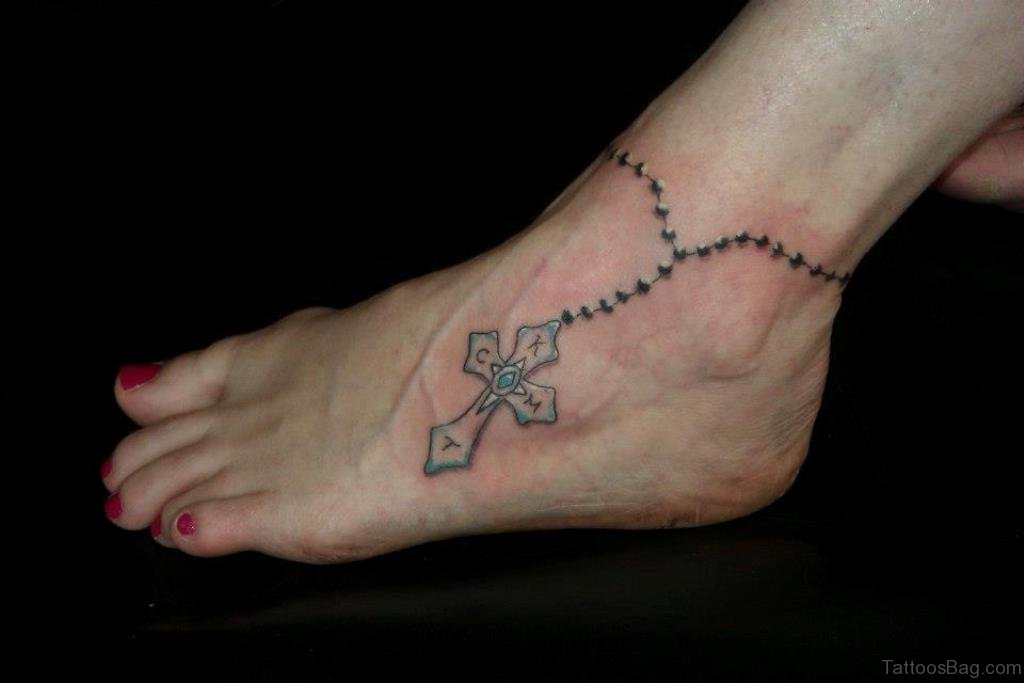 80 Great Cross Tattoos For Ankle