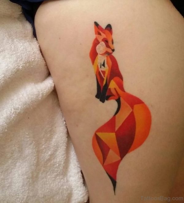 Elegant Fox Tattoo