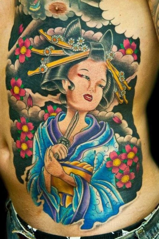 Elegant Geisha Tattoo 